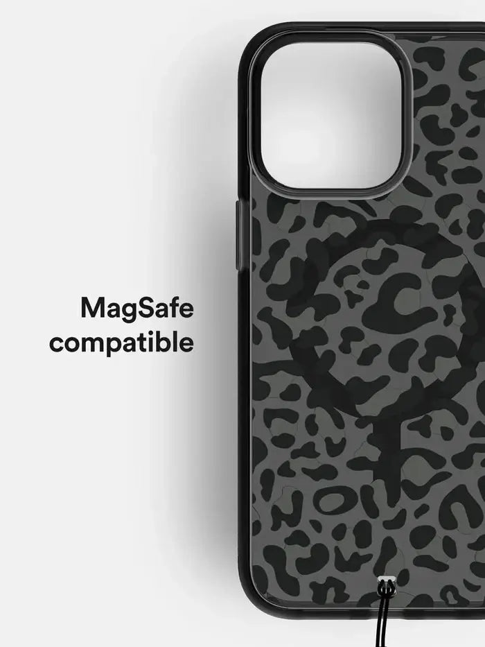 Inside view of the BodyGuardz Ace Pro MagSafe iPhone 15 Pro Max Case showing the cooling gel layer, airflow pattern, and aligned MagSafe ring.