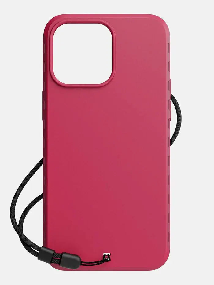 Back view of the BodyGuardz Paradigm Pro iPhone 15 Pro Max Case showing the smooth exterior and integrated lanyard loop.